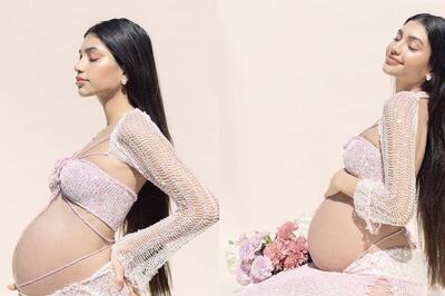 Alanna Panday Flaunts Her Baby Bump In A Sheer Baby Pink Co-Ord Set