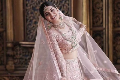 Actress Megha Shetty Looks Stunning In This Pink Embroidered Lehenga, See Pics