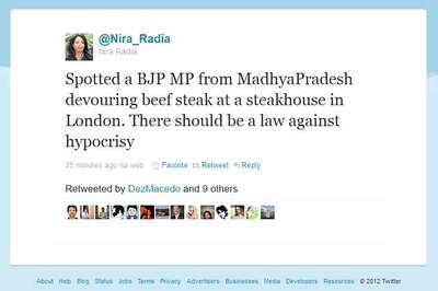 Tweet of the day: Nira Radia's revelation