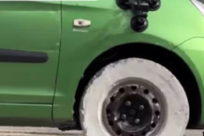 Video Of Car Running On 'Concrete Tyres' Leaves Internet Impressed