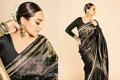 Sonakshi Sinha Channels Her Inner Fareedan In Black Banarasi Saree; See Pictures