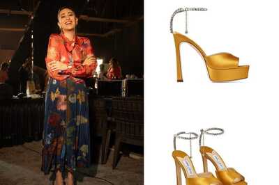Karisma Kapoor Turns Heads With Rs 1.2 Lakh Satin Heels; Check it Out Here