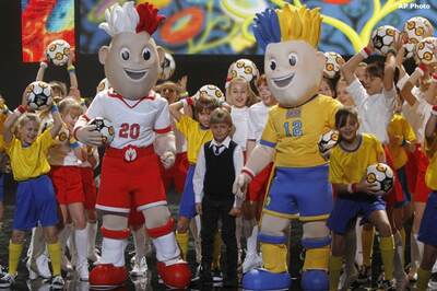 Euro 2012 mascots are Slavek and Slavko