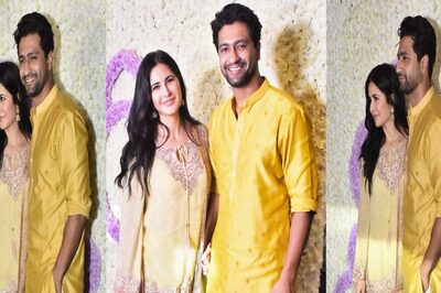 Katrina Kaif, Vicky Kaushal Look Incredibly Stunning Wearing Yellow Together for Ganesh Chaturthi Festivities