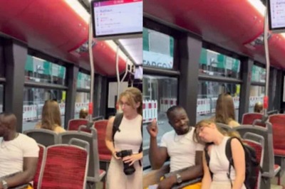 Video Of Girl Boarding A Bus And Keeping Her Head On A Stranger's Shoulder Viral