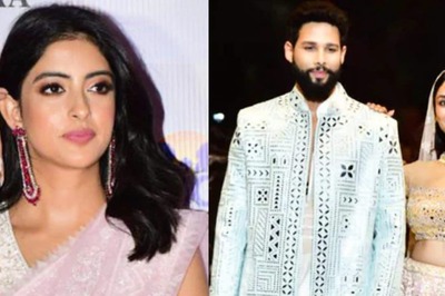 Navya Nanda Stuns in Pink Saree As She Cheers For Rumoured BF Siddhant Chaturvedi At Fashion Show
