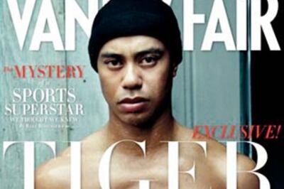 Bare chested Woods appears on Vanity Fair cover