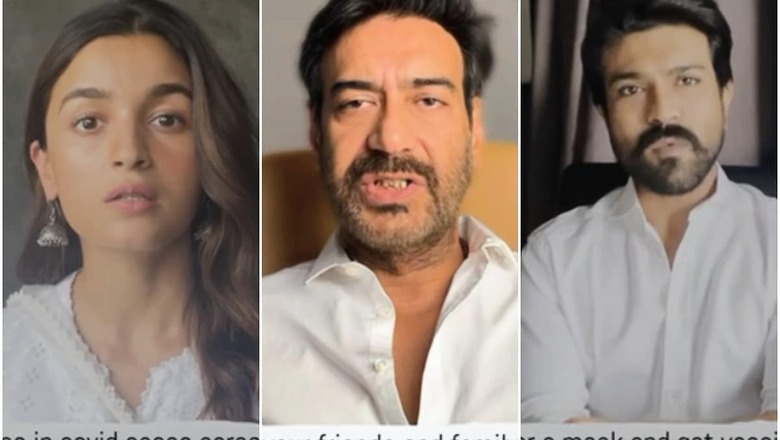 RRR Movie Stars Ram Charan, NTR Jr, Alia Bhatt, Ajay Devgn Come Together for Covid Crisis Appeal