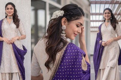 Mrunal Thakur Looks Absolutely Ethereal In A Traditional Ensemble, Fans Call Her Sita Mahalakshmi; See Photos