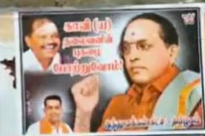 Hindu Munnani Group Puts Up Posters of Ambedkar Dressed in Saffron in Tanjavur District