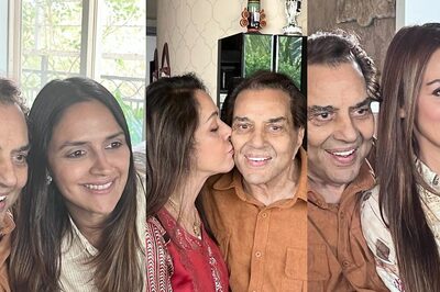 Hema Malini Kisses Dharmendra On His Birthday; Celebrates It With Daughters Esha Deol, Ahana Deol