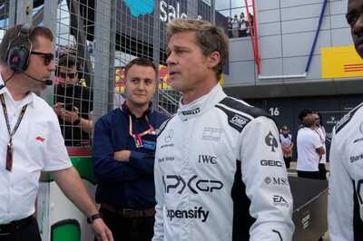 WATCH: Brad Pitt All 'Suited And Booted' at Silverstone Ahead of British GP