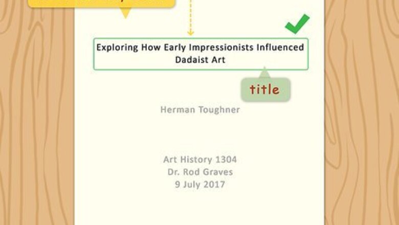 How to Do a Title Page in MLA Format