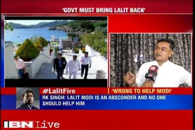 Voice of dissent in BJP: Former home secretary RK Singh says no one should help an absconder like Lalit Modi