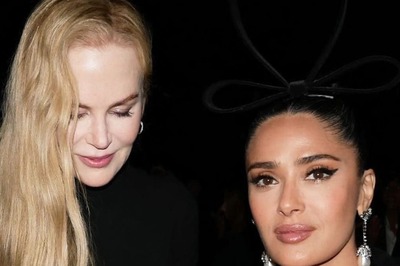 Watch: Nicole Kidman And Salma Hayek Caught In Awkward Moment At Paris Fashion Week: