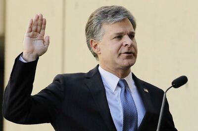 Chris Wray Formally Takes Over as FBI Chief, President Trump Skips Event