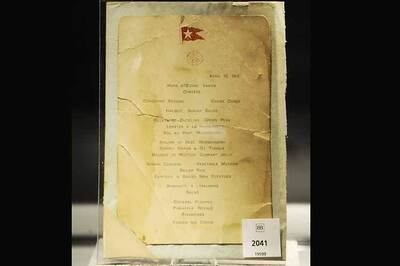 Titanic's last lunch menu sells for $88,000 at auction