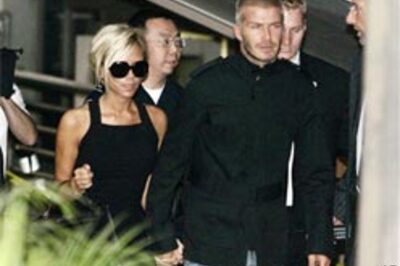 The Beckhams arrive at their new home