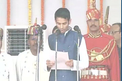 Lalu's son Tej Pratap fumbles during oath taking, forced to read again