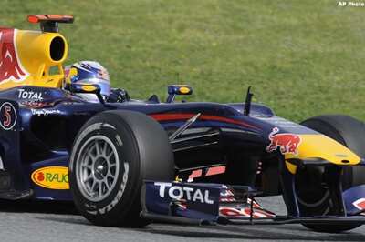 Vettel leads Red Bull 1-2 at Spanish GP practice