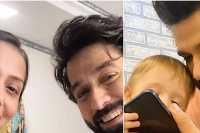 Watch: Nakuul Mehta’s Blue-eyed Son Sufi Makes a New Friend on Sets