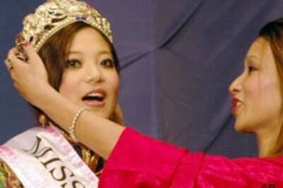 Miss Tibet puts politics on the ramp