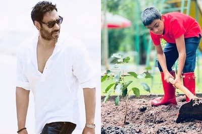 Ajay Devgn, Son Yug Plant Trees in Mumbai as Part of BMC Initiative