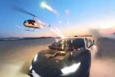 Watch: YouTuber Directs Video Of Chopper Shooting Fireworks At Speeding Lamborghini, Arrested
