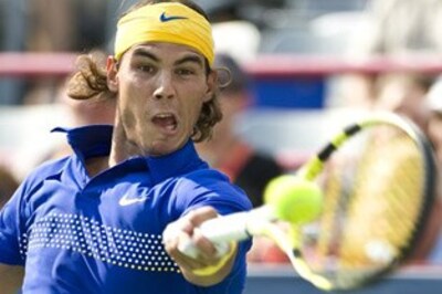 Nadal's sore knees survive 1st test at Rogers Cup