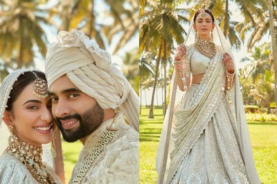 Rakul and Jackky’s Anand Karaj Ensembles Are A Homage To Tradition With a Nod To Timeless Elegance