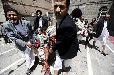 Suicide bombers kill 126 in Yemen mosque attacks