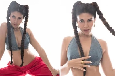 Jacqueline Fernandez Flaunts Her Street Style With Denim Bralette And Ripped Pants