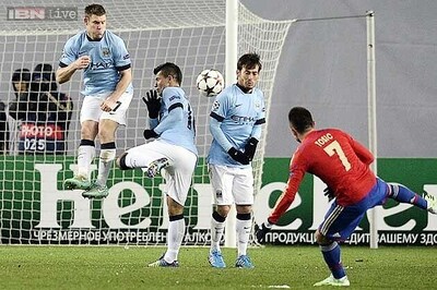 CSKA Moscow rally to draw 2-2 with Manchester City in Champions League