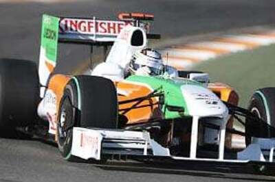 Force India fourth quickest in F1 testing
