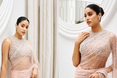 Janhvi Kapoor Looks Ethereal In A Beaded Net Saree, Rumoured Boyfriend Shikhar Pahariya Reacts