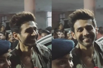 Kartik Aaryan Blushes As He Gets A Sweet Welcome By A Woman Police Officer At Chandu Champion Trailer Launch