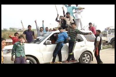 Jat protest: Railway station set on fire in Jind