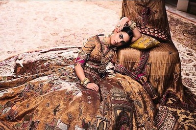 Photos: Isha Ambani Is A Royal Princess In Copper Embellished Lehenga