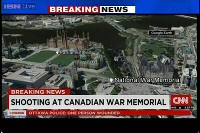 Firing close to Canada Parliament building, one soldier shot at