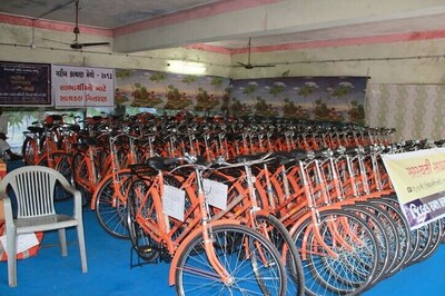 Congress objects to Gujarat government's move to give saffron cycles to girls