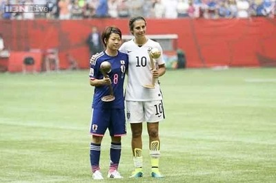 Carli Lloyd wins Golden Ball as top player at Women's World Cup