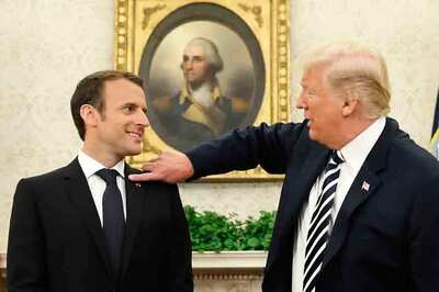 Donald Trump Wipes Dandruff Off Emmanuel Macron's Suit Collar