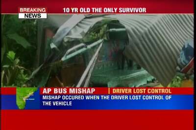 Andhra acccident: 21 dead after mini bus falls into Godavari river