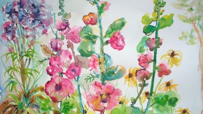 How to Paint Hollyhocks in Watercolor
