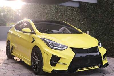 This Customised Hyundai Elantra Draped in Bright Yellow Paint is Hard to Ignore