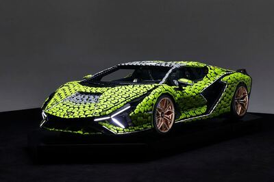 This Life-Size Lamborghini Sian Supercar is Built Using 4,00,000 Lego Technic Elements