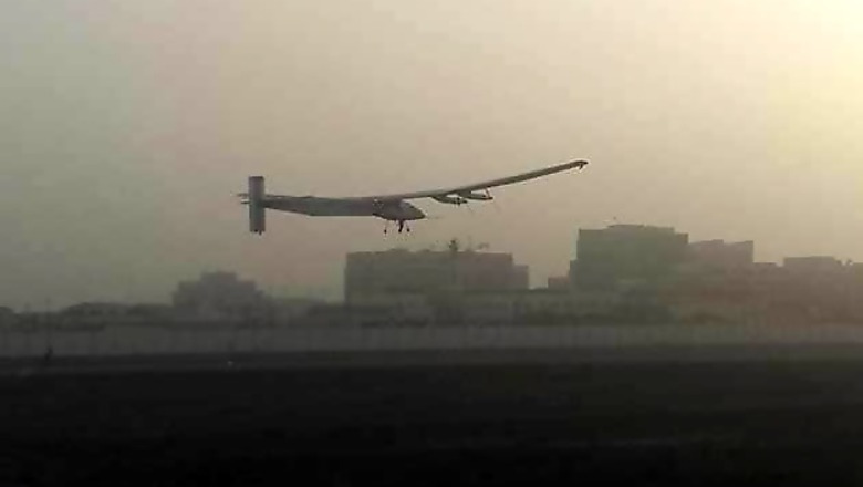 Solar Impulse-2 aircraft lands in Varanasi after 2-hour delay in immigration clearance in Ahmedabad