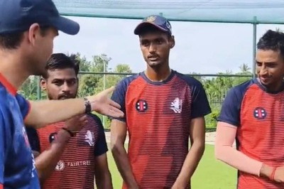 Netherlands Cricket Team Welcomes Indian Net Bowlers During World Cup Practice Session