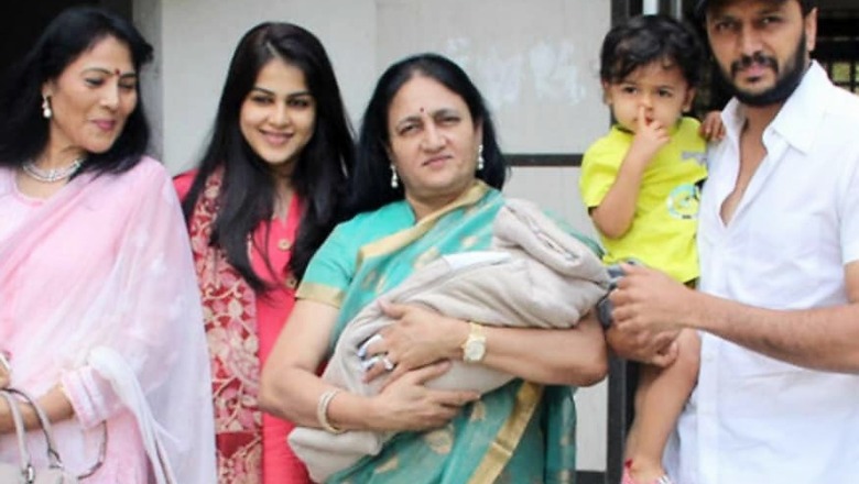 Photo of the Day: Riteish-Genelia Welcome Youngest Member of Deshmukh Family