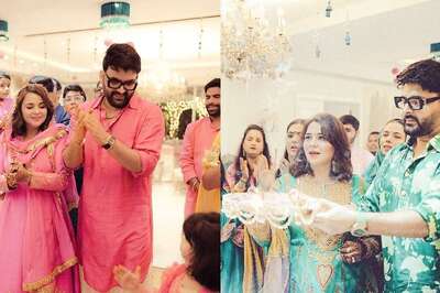 Kapil Sharma and Wife Ginni Chatrath Dazzle in Festive Colours for Ganesh Chaturthi Puja, See Pics